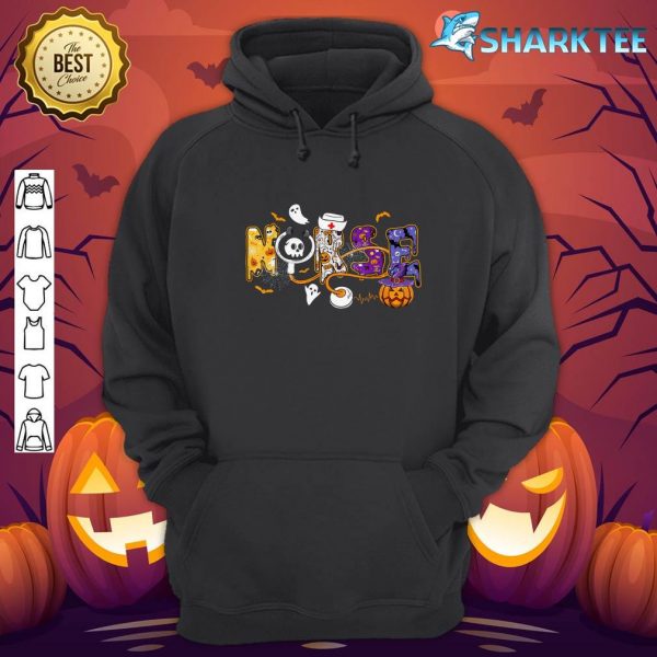 Nurse Stethospe Pumpkin Skull Witch Funny Nursing Halloween hoodie