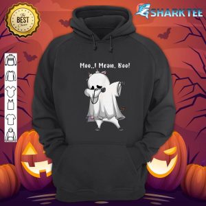 Funny Ghost Cow Dabbing Moo I Mean Boo Pumpkin Halloween hoodie