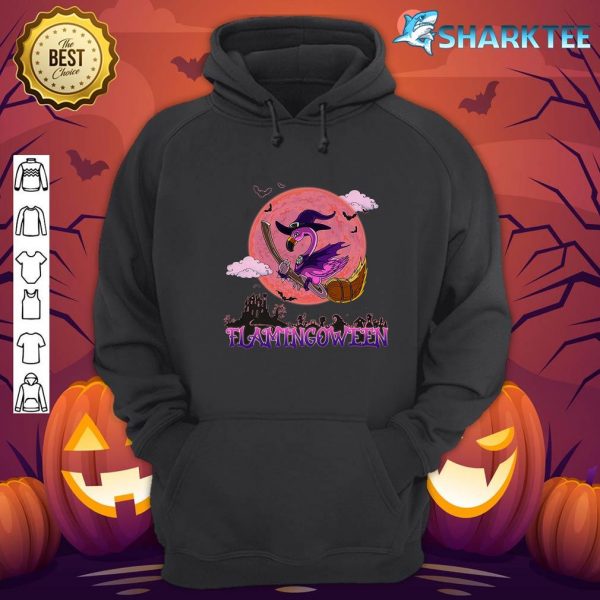 Flamingoween Flamingo Witch Happy Halloween Premium hoodie