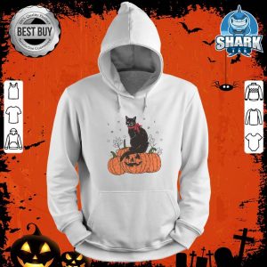 Black Cat Pumpkin Vintage Halloween Spooky Cat Dad Cat Mom Premium hoodie