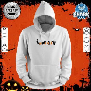 Halloween Adorable Cats Play With Pumpkin hoodie