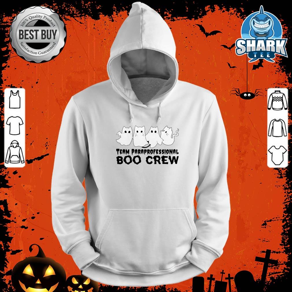 Team Paraprofessional Boo Crew Halloween Ghost Boo Cat Premium hoodie