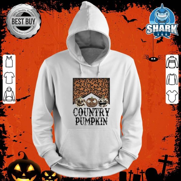 Western Cowgirl Halloween Country Pumpkin Leopard hoodie