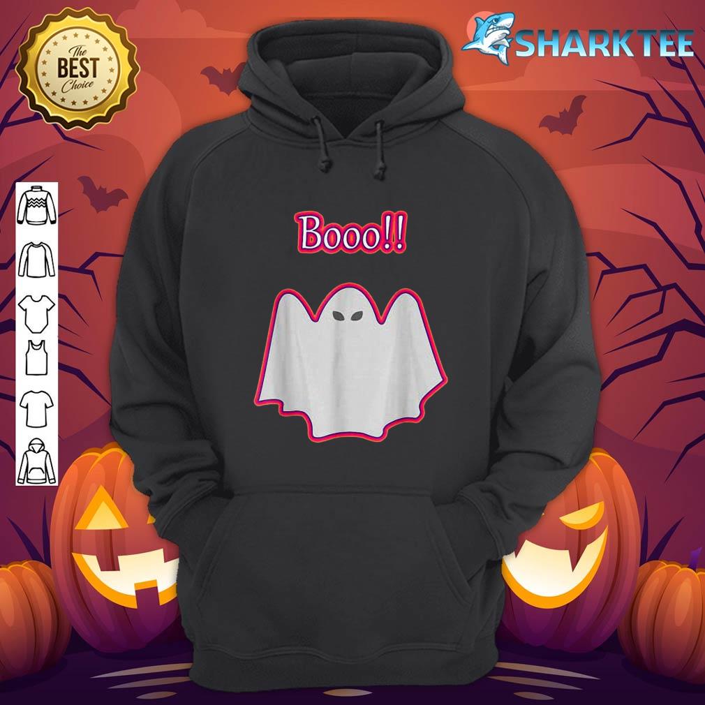 Booo in Red Halloween Scary White Cute Ghost Funny Spooky hoodie