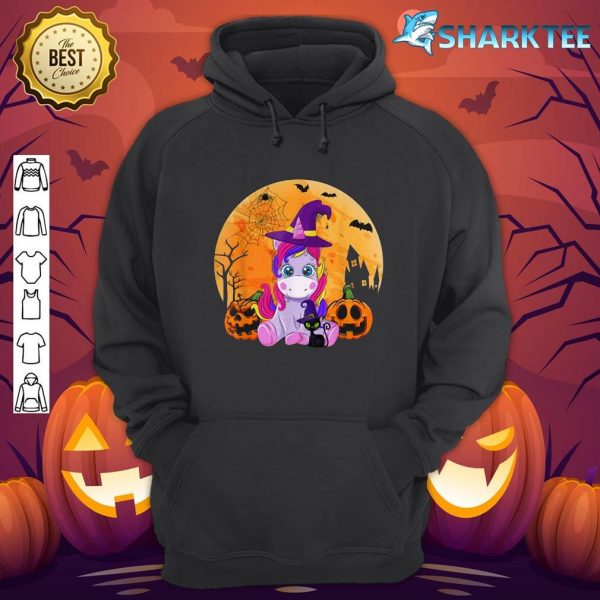 Halloween Witchy Unicorn Black Cat Pumpkin Girls Women Kids hoodie