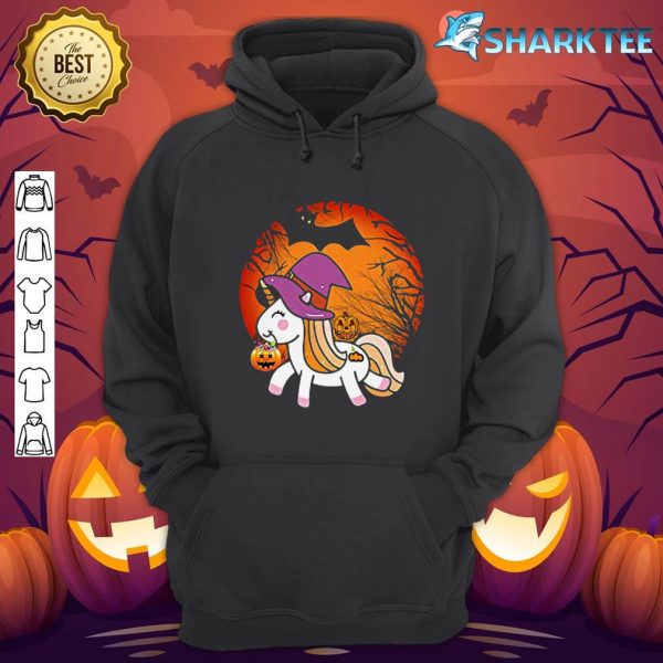 Funny Retro Halloween Gifts Cute Witchy Unicorn Girls Kids Premium hoodie