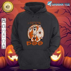 Funny Retro Halloween hippie spooky Ghost Boobook hoodie