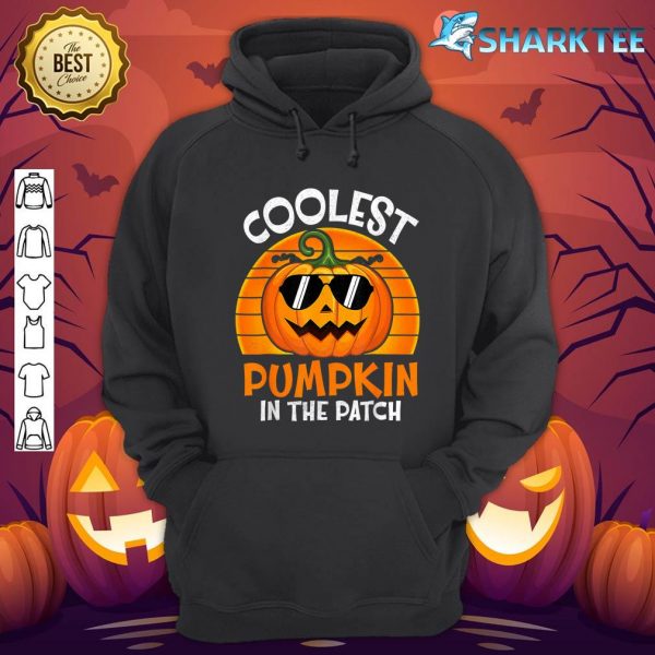 Coolest Pumpkin In The Patch Halloween Shirt Boys Girls Kids hoodie