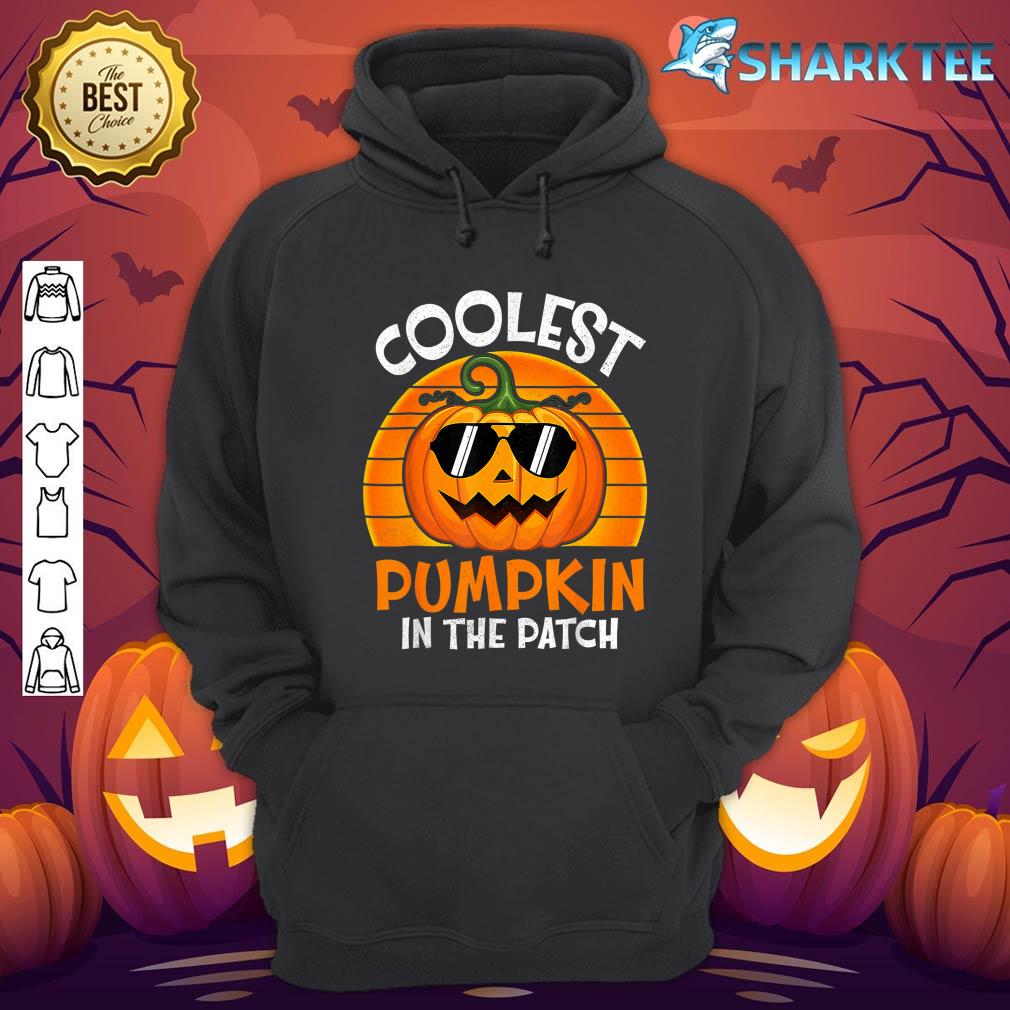 Coolest Pumpkin In The Patch Halloween Shirt Boys Girls Kids hoodie