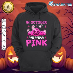 In October We Wear Pink Boo Pumpkin Breast Cancer Halloween hoodie