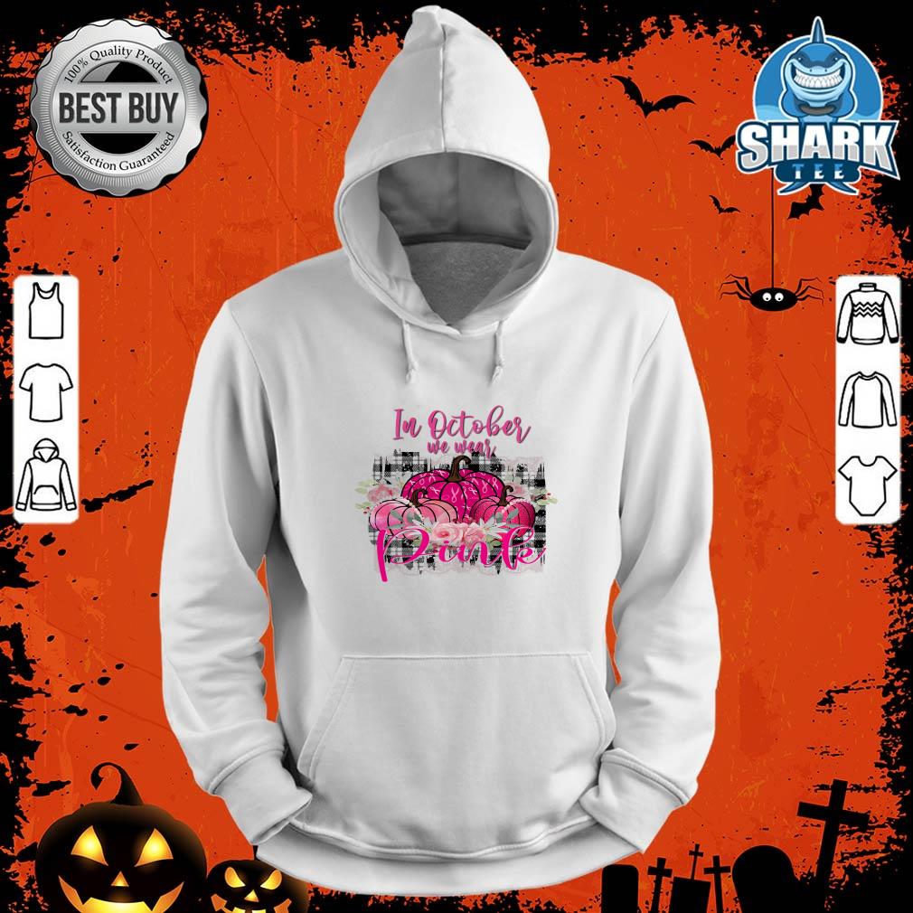 Nice In October We Wear Pink Pumpkin Breast Cancer Halloween Premium hoodie