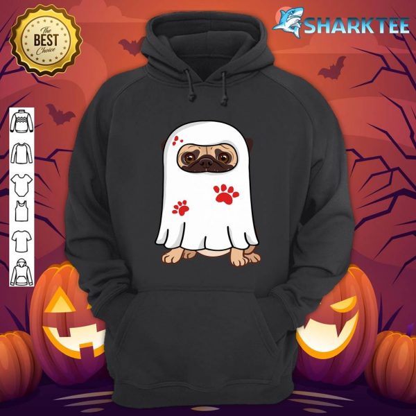 Ghost Boo Pug Cute Dog Halloween Costume Pug-o-ween Funny hoodie