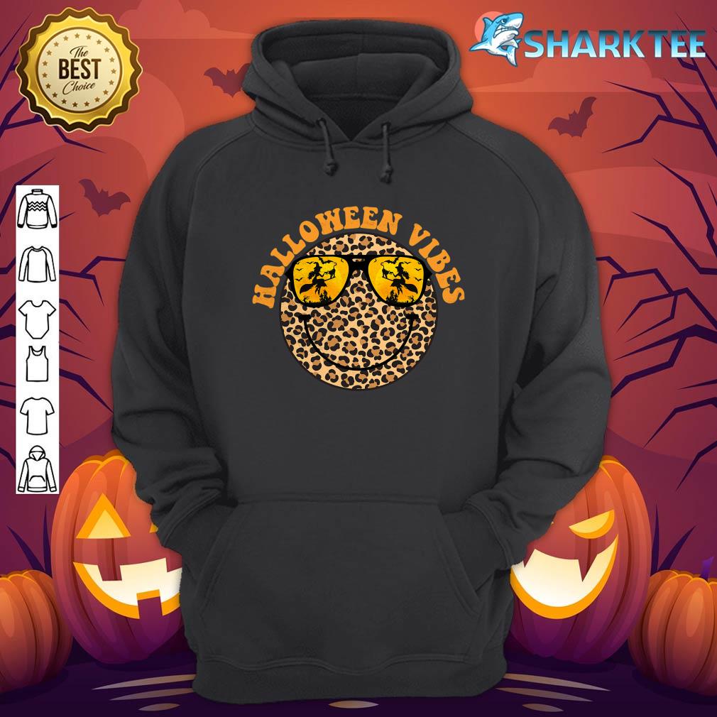 Halloween Vibes Happy Halloween Leopard Smily Face Men Women hoodie