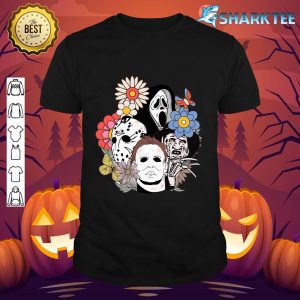 Floral Horror Characters Halloween Horror Characters shirt