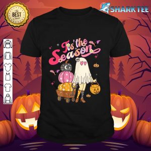 Tis' the Season Pumpkin Boo 60s 70s Hippie Halloween Costume shirt