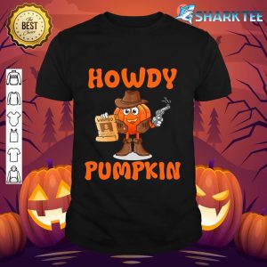 Howdy Pumpkin Rodeo Western Country Cowboy Cowgirl Halloween shirt
