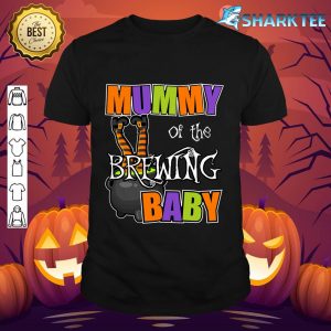 Mummy of Brewing Baby Halloween Theme Baby Shower Spooky shirt