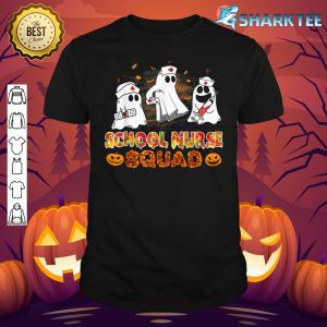 School Nurse Squad Funny Cute Ghost Halloween Pumpkin shirt