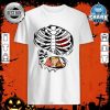 Ripped Halloween Xray Skeleton Rib Cage Pizza Lover shirt