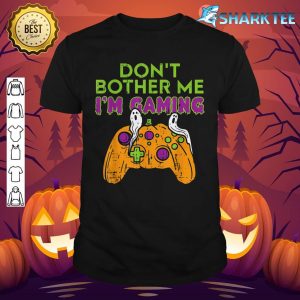 Don't Bother Me I'm Gaming Pumpkin Halloween Boys Gamer shirt