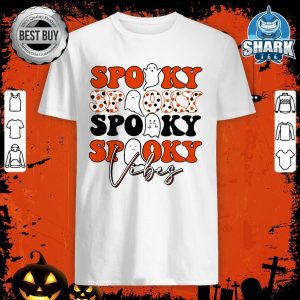 Groovy Spooky Vibes Halloween Ghost Spooky Autumn Season shirt