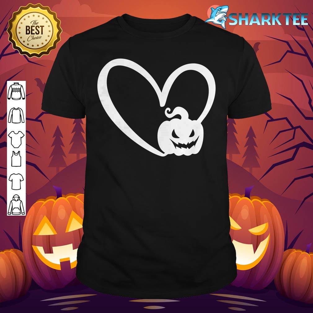 Cute Pumpkin Love Heart I love Halloween shirt