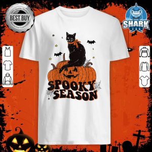 Halloween Black Cat on a Jack O Lantern shirt