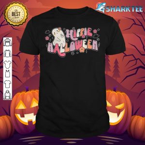 Hippie Halloween Retro Groovy Spooky Pumpkin Ghost shirt