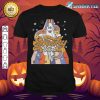 Groovy Vintage Floral Ghost Hippie Halloween Spooky Vibes Premium shirt