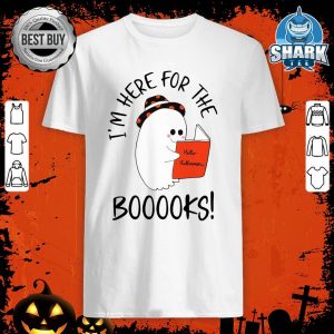 I'm Here For The Booooks Funny Halloween Ghost Reading Books Premium shirt