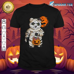 Mummy Pumpkin Halloween Panda shirt