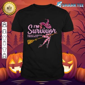 Witch I'm A Survivor Breast Cancer Awareness Halloween Women shirt