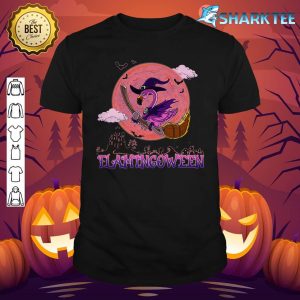 Flamingoween Flamingo Witch Happy Halloween Premium shirt