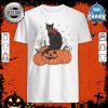 Black Cat Pumpkin Vintage Halloween Spooky Cat Dad Cat Mom Premium shirt