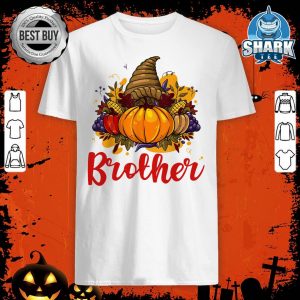 Brother Pumpkin Family Matching Cute Halloween Fall Leaves shirt