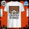 Western Cowgirl Halloween Country Pumpkin Leopard shirt