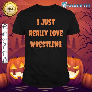 Wrestling Funny Halloween Spooky Fall Autumn Sports shirt