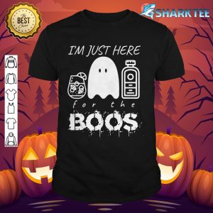 I'm Just Here For The Boos Funny Halloween Ghost Gin shirt