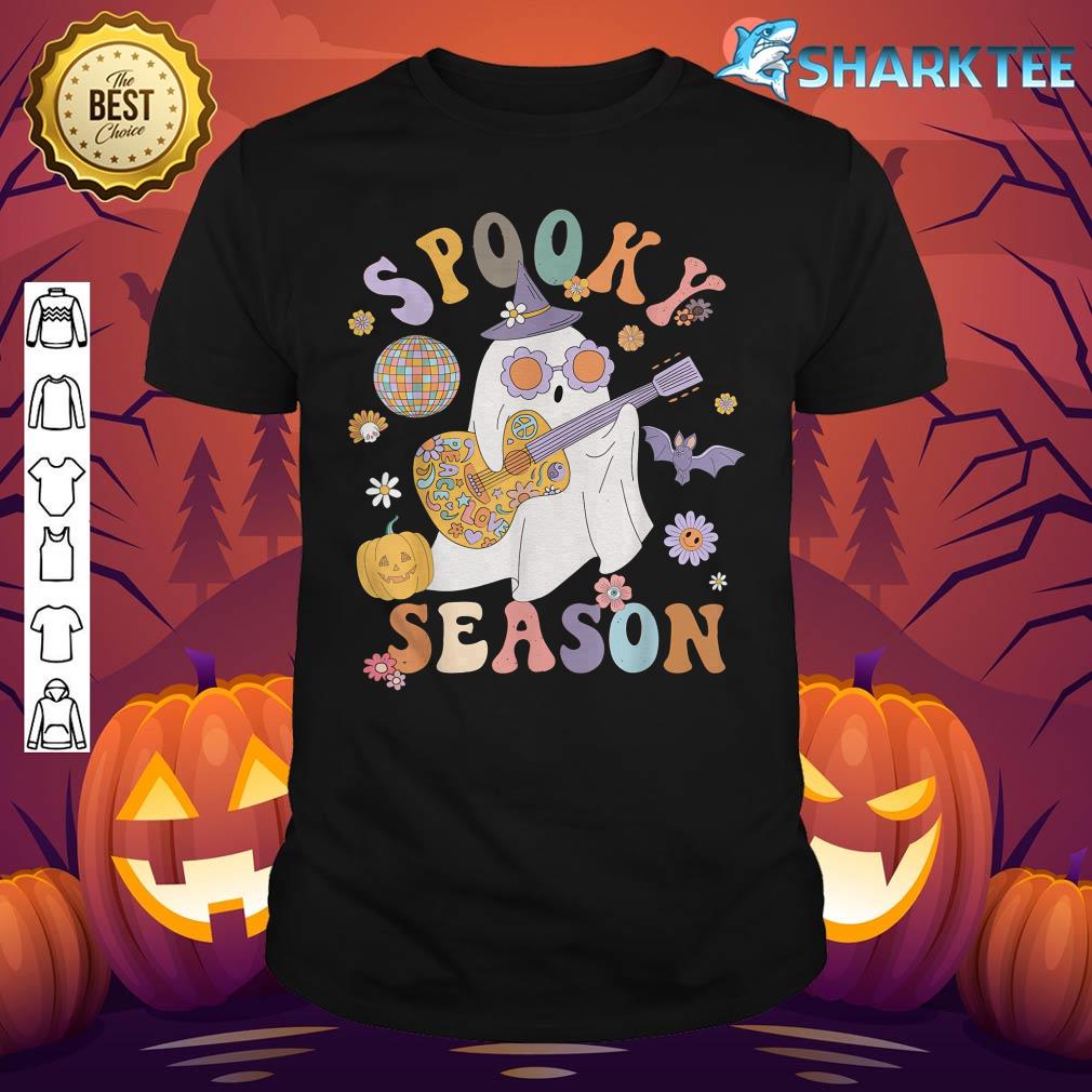 Retro Groovy Spooky Season Hippie Ghost Halloween Costume shirt