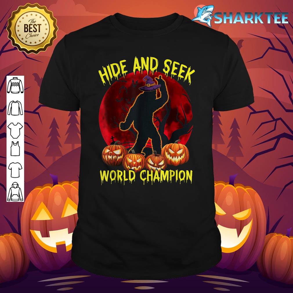 Hide And Seek World Champion Bigfoot Halloween Costume shirt