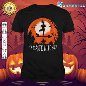 Funny Cute Halloween Yoga Namaste Witches Yogi shirt