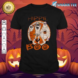 Funny Retro Halloween hippie spooky Ghost Boobook shirt