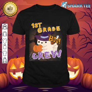 1st Grade Boo Crew Classroom Funny Halloween Ghost shirt