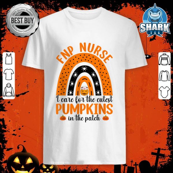 FNP Nurse Cutest Pumpkins Rainbow Halloween Spider shirt