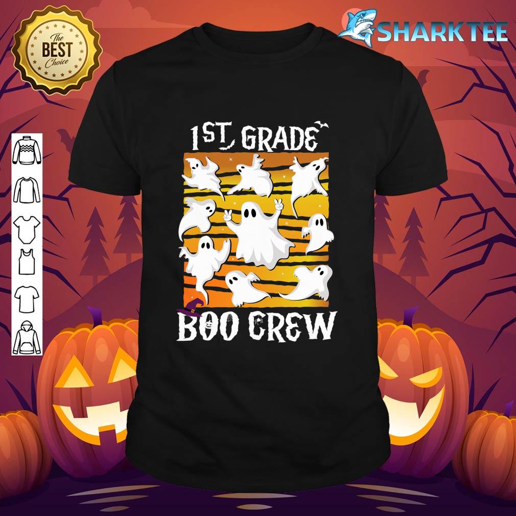 1st Grade Boo Crew Teacher Student Team Baby Ghost Halloween shirt