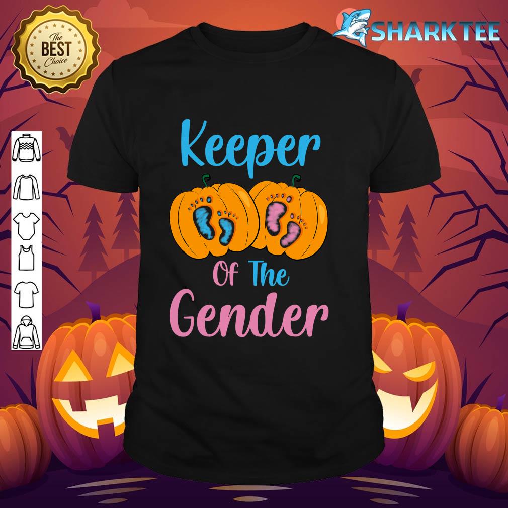 Nice Keeper Of The Gender Reveal Baby Pregnancy Halloween Party shirt