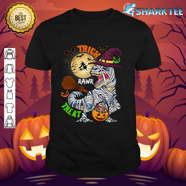 Trick Rawr Treat Funny T Rex Saurus Halloween Lovers shirt