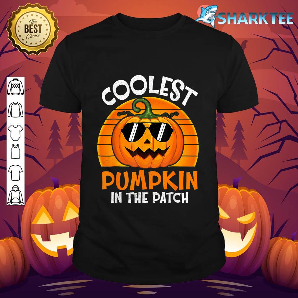Coolest Pumpkin In The Patch Halloween Shirt Boys Girls Kids shirt
