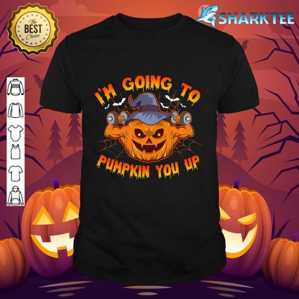 Pumpkin Halloween Gym Workout Pumpking Fitness shirt