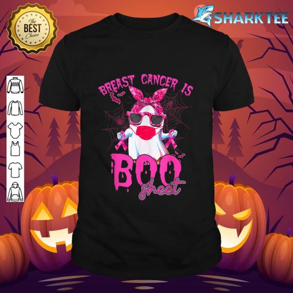 Breast Cancer Is Boo Sheet Ribbon Boo Halloween Men Women shirt